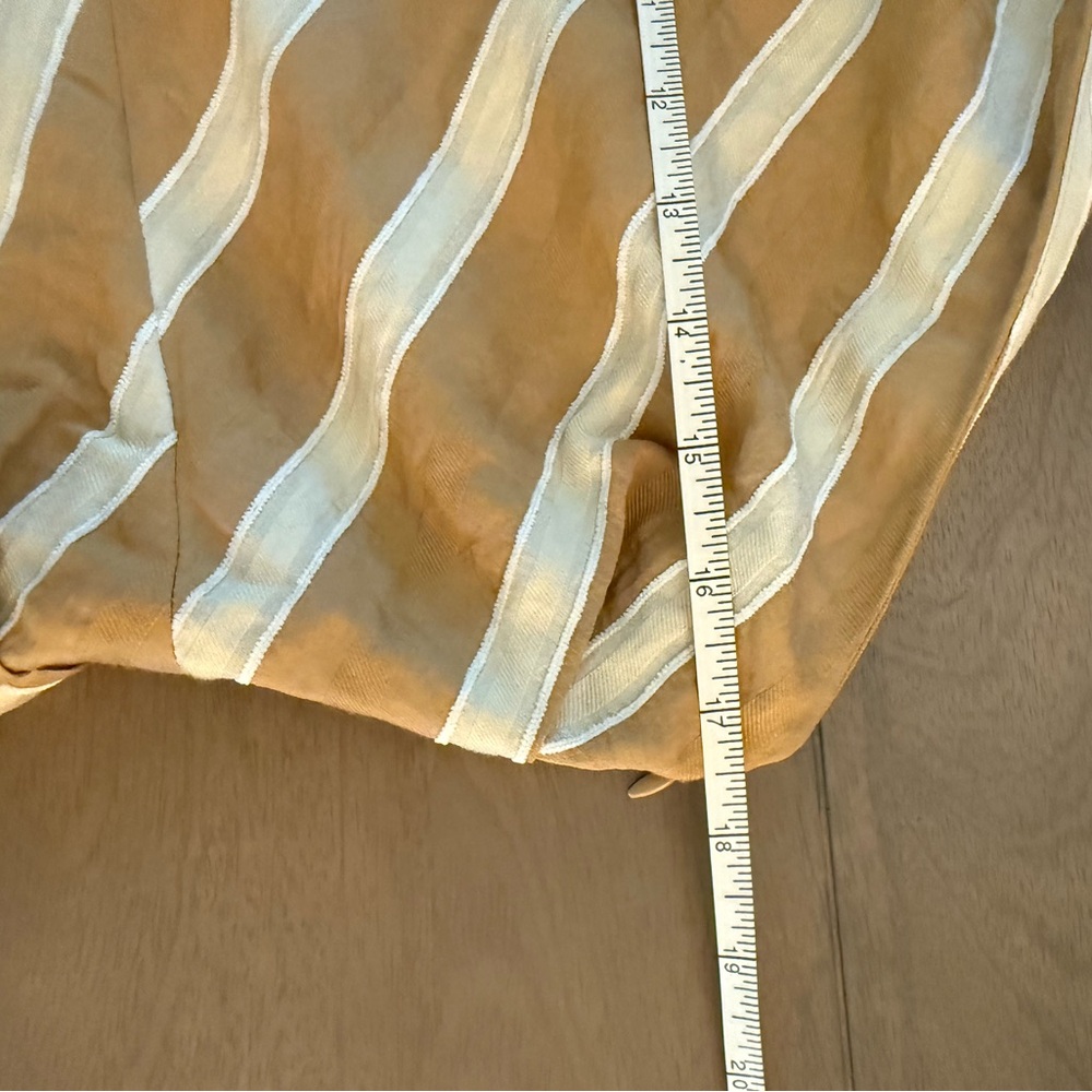 **SOLD** Zara Striped Asymmetric Jacquard Top Toffee Sz Medium - Picture 6 of 9